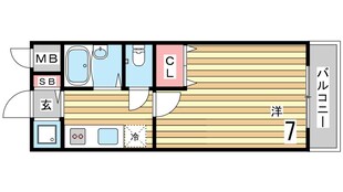 長田駅 徒歩2分 2階の物件間取画像